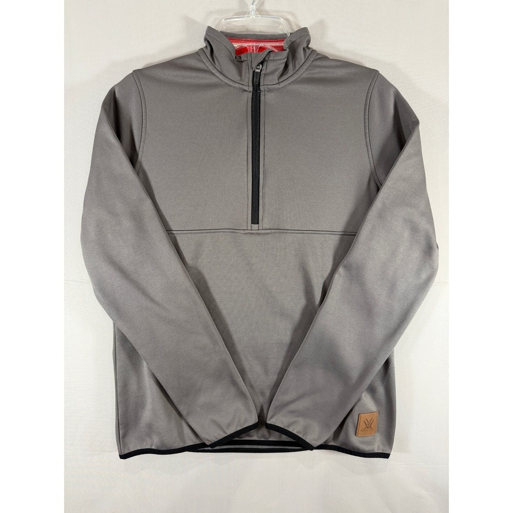 Vortex Optics Mens XL Brown Quarter Zip Pullover Mesh Lined Performance Jacket
